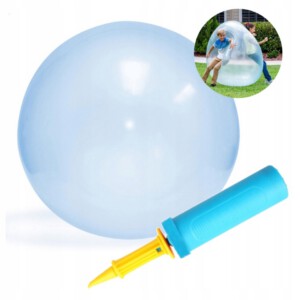 PIŁKA OGRODOWA DO ZABAWY 120cm XL POMPKA Przezroczysta ODPORNA WIELKA BAŃKA