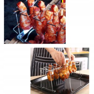 STOJAK NA KURCZAKA MIĘSO ŻEBEREK GRILLA Grill BBQ Pieczenia RUSZT - miniatura 13