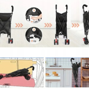 Wózek ZAKUPOWY na Zakupy PSA PCHANY DO PRZODU STABILNY SENIORA 4kołowy DUŻY - miniatura 7