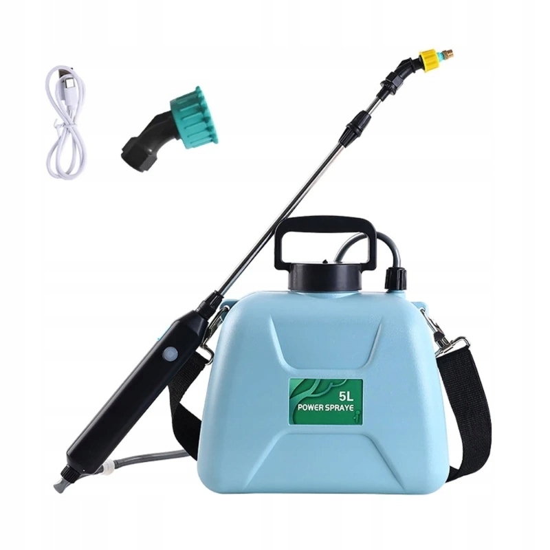 OPRYSKIWACZ AKUMULATOROWY PLECAKOWY ELEKTRYCZNY 5L AUTOMAT OGRODOWY USB - obrazek 2
