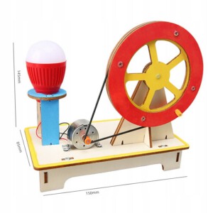 ZESTAW ZRÓB TO SAM DIY ZABAWKA DLA DZIECI NAUKOWA ELEKTROWNIA PRĄDNICA LED - miniatura 2