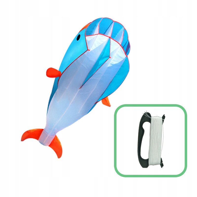 DUŻY LATAWIEC WIELORYB NIEBIESKI 210cm PLAŻOWY PREZENT DLA DZIECI ZABAWKA