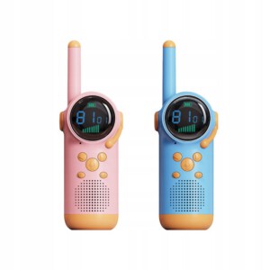 Walkie Talkie KRÓTKOFALÓWKI RADIO DZIECI Wyświetlacz 22 KANAŁY LED VOX 3km