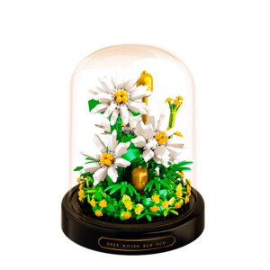 Klocki KWIATKI w SZKLE LAS SŁOIKU MAKROKLIMAT DEKORACJA PREZENT STOKROTKA