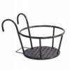DONICA DONICZKA BALKONOWA NA BALKON WISZĄCA METALOWA STELAŻ CZARNA 22 CM - miniatura 1
