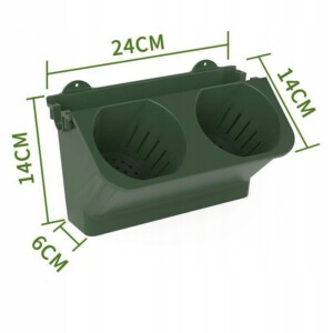 Doniczka ŚCIENNA Podwójna z NAWADNIANIEM 24cm WERTYKALNA Kaskada MODUŁOWE - miniatura 7