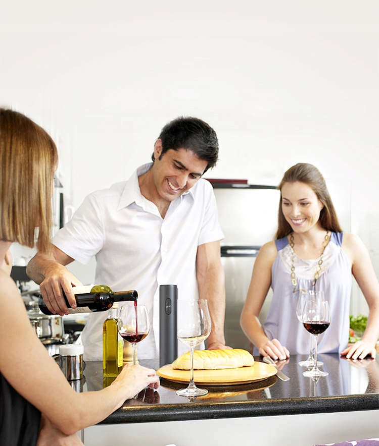 ELEKTRYCZNY KORKOCIĄG DO WINA OTWIERACZ DO BUTELEK OBCINACZ NA PREZENT - obrazek 12