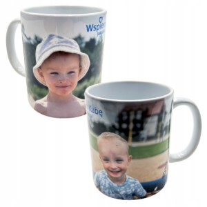 GADŻET REKLAMOWY JakubSikorski - KUBEK BIAŁY Z UCHEM I NADRUKIEM