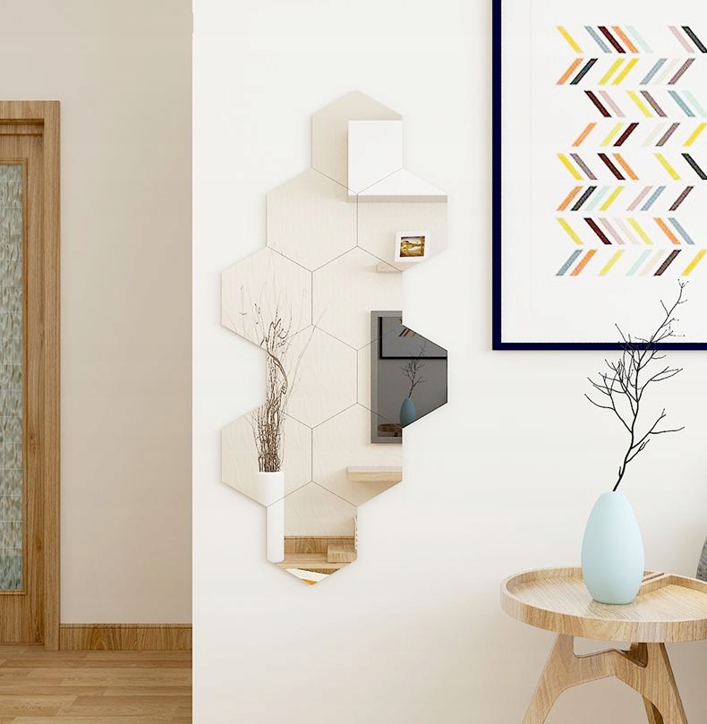 Zestaw 10 szt LUSTER Akrylowych Hexagon LUSTRO 265 - obrazek 8