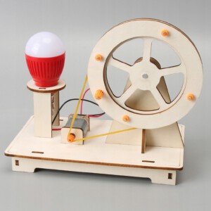 ZESTAW ZRÓB TO SAM DIY ZABAWKA DLA DZIECI NAUKOWA ELEKTROWNIA PRĄDNICA LED - miniatura 5