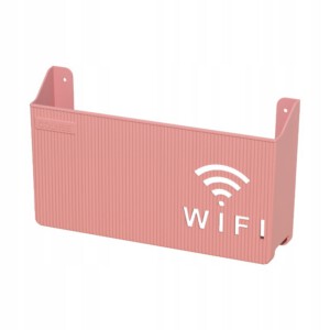 UCHWYT ŚCIENNY PÓŁKA na ROUTER WIFI SWITCH Różowa