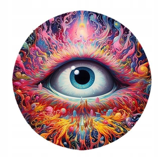 Ozdoba dekoracja WITRAŻ DWUSTRONNY Wiszący DOMOWY Akrylowy PIĘKNY OKO 15cm