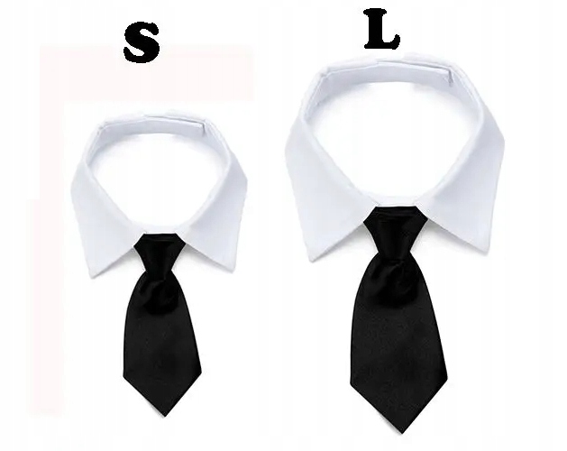 KRAWAT DLA PSA KOTA Uniwersalny na rzep ELEGANCKI STRÓJ WESELE rozmiar S - obrazek 6