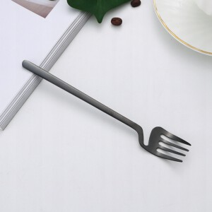 ZESTAW KOMPLET SZTUĆCÓW STAL NIERDZEWNA NÓŻE WIDELCE ŁYŻKI 32szt CZARNE MAT - miniatura 8