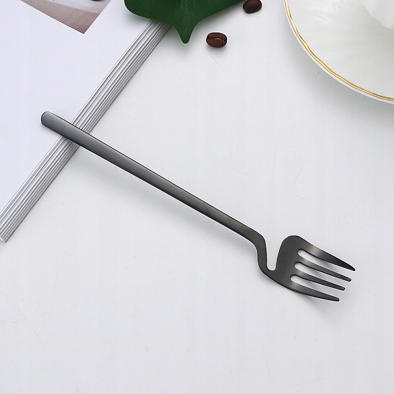 ZESTAW KOMPLET SZTUĆCÓW STAL NIERDZEWNA NÓŻE WIDELCE ŁYŻKI 32szt CZARNE MAT - obrazek 8