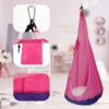 HUŚTAWKA OGRODOWA DOMOWA KOKON DLA DZIECI FOTEL WISZĄCY SIEDZISKO RÓŻOWY - miniatura 8
