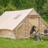 Duży namiot kempingowy pompowany 8 osobowy dmuchany pompka 12m2 400x300cm - miniatura 8