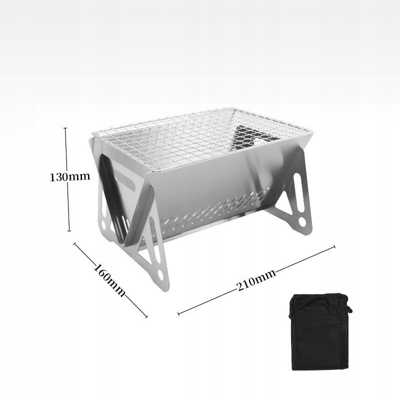 Grill PALENISKO Ogrodowe MAŁY PORĘCZNY Kempingowy TURYSTYCZNY +ETUI THICK - obrazek 2