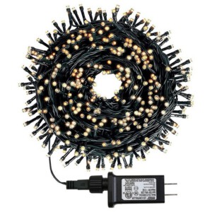Lampki CHOINKOWE Zewnetrzne Wewnętrzne 100 LED 10M BIAŁE CIEPŁE DEKORACYJNE