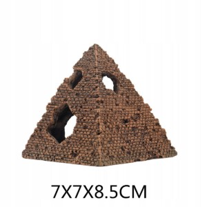 DEKORACJE DO AKWARIUM OZDOBA AKWARIOWA PIRAMIDY KOMPLET 3 SZT 8,5-12,5cm - miniatura 6