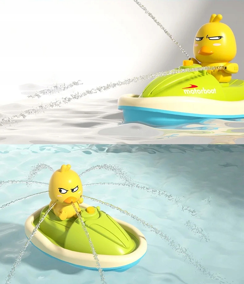 Kaczuszki KĄPIELOWE Prysznic ŁÓDKA WANNY Zabawka DZIECI Ładowarka +4 AKU - obrazek 3