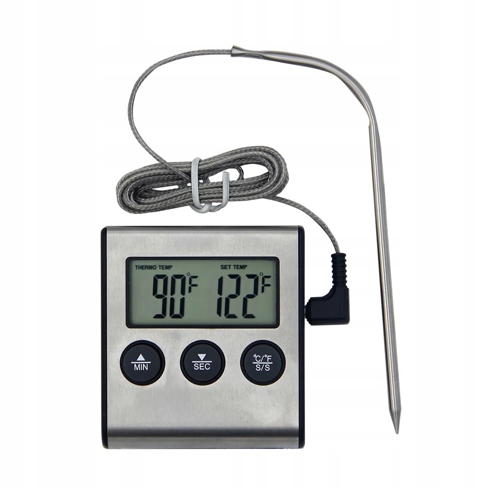 TERMOMETR DO WĘDZARNI Pieczenia GRILLA SONDA TIMER - obrazek 4