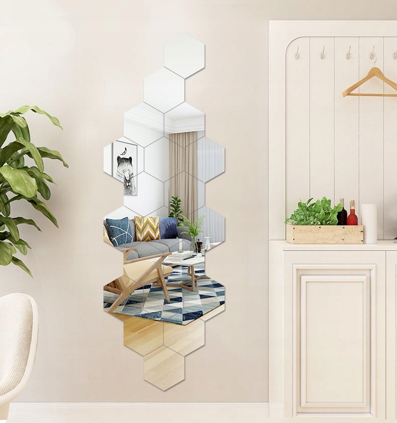 Zestaw 10 szt LUSTER Akrylowych Hexagon LUSTRO 265 - obrazek 4