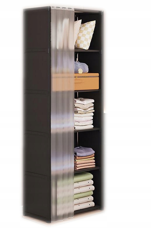 SZAFA Modułowa SKŁADANA Wieszak GARDEROBA na UBRANIA Metalowa 155x28x40cm