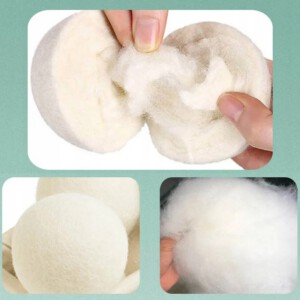 KULE WEŁNIANE KULKI do PRANIA Suszarki ZMIĘKCZAJĄCE na KŁACZKI 5cm x 6szt - miniatura 7