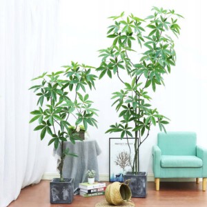 SZTUCZNA Roślina PACHIRA W DONICZCE REALISTYCZNA 60cm KRZACZEK PIĘKNA - miniatura 3