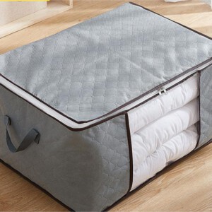 POKROWIEC NA POŚCIEL KOŁDRĘ do PRZECHOWYWANIA Poduszki KOCE Okna 70x50x30cm - miniatura 10