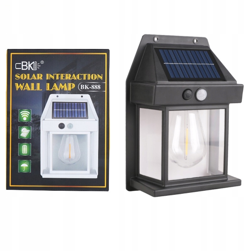 SOLARNA LAMPA OGRODOWA ŚCIENNA LAPKA NA TARAS ELEWACYJNA 1200mAh IP65 21cm - zdjęcie 3