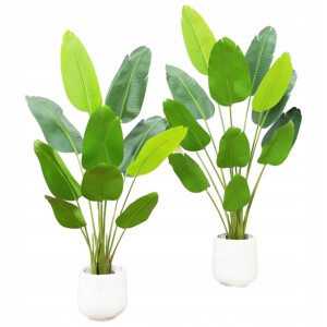 SZTUCZNA Roślina PALMA Strelitzia RAJSKI PTAK W DONICZCE REALISTYCZNA 120cm - miniatura 3