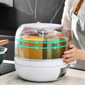 PODAJNIK NA KASZĘ RYŻ PŁATKI DOZOWNIK ORGANIZER KUCHENNY POJEMNIK 3,5kg - miniatura 11