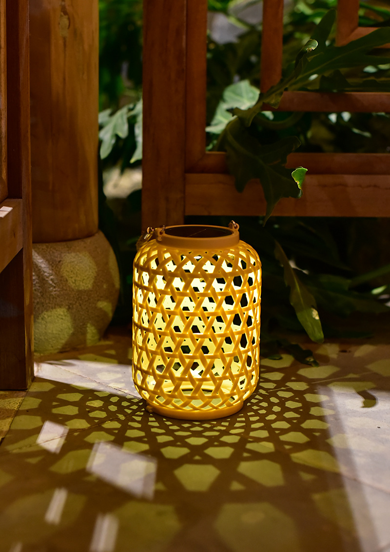 Lampion OGRODOWY Piękny SOLARNY LAMPKA Latarnia BALKON TARAS Rattanowa XL - obrazek 5