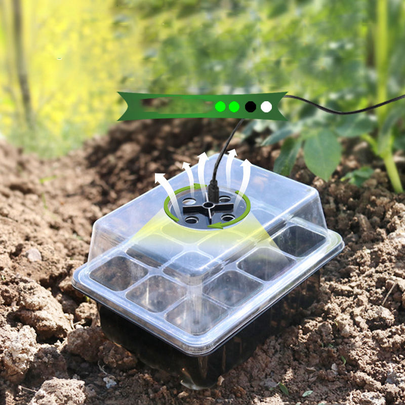 MINI SZKLARNIA LED 5x Lampek 5x Szklarni USB Regulowana wentylacja ROZSADA - obrazek 4