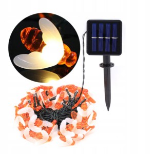 Lampki SOLARNE Ogrodowe KOMPLET 5 metrów 20 LED Pszczoły PSZCZÓŁKI Zimne