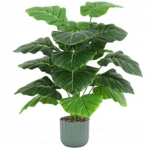 SZTUCZNA Roślina ALOKAZJA UCHO SŁONIA W DONICZCE REALISTYCZNA 60cm KRZAK