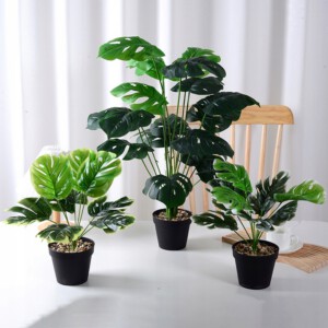 SZTUCZNA Roślina W DONICZCE REALISTYCZNA 33cm MONSTERA DELICIOSA Piękna - miniatura 7