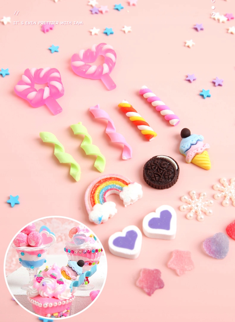 Zabawka DIY KOLOROWE DESERY LODY POSYPKI Zrób to Sam SENSORYCZNA XL ZESTAW - obrazek 6