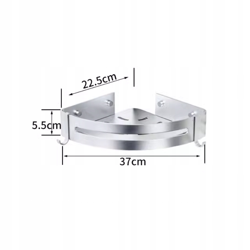 PÓŁKA Łazienkowa PRYSZNICOWA Narożna PODWÓJNA - obrazek 3