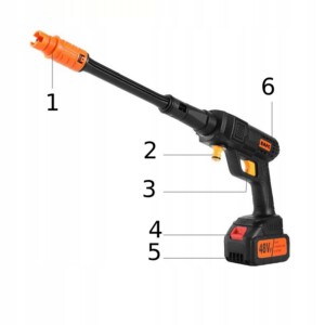 MYJKA Ciśnieniowa AKUMULATOROWA do 100bar ZESTAW 600W OGRODOWA - miniatura 2