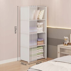 SZAFA Modułowa SKŁADANA Wieszak GARDEROBA na UBRANIA Metalowa 125x28x40 cm - miniatura 2