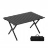 Stół OGRODOWY 60x90cm ŁADNY ODPORNY Kempingowy TORBA MOCNY STABILNY CZARNY - miniatura 1