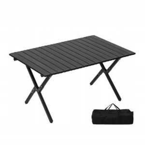 Stół OGRODOWY 60x90cm ŁADNY ODPORNY Kempingowy TORBA MOCNY STABILNY CZARNY