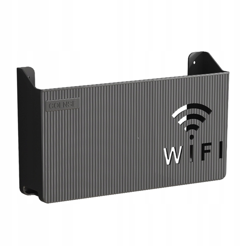 UCHWYT ŚCIENNY PÓŁKA na ROUTER WIFI SWITCH Czarna