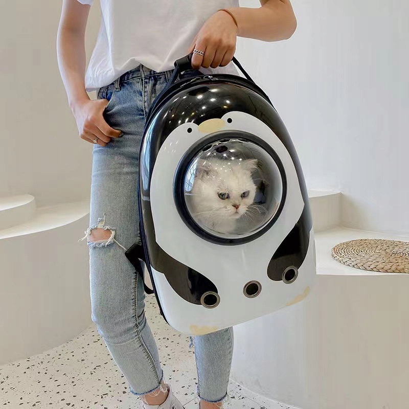 PLECAK DO TRANSPORTU ZWIERZĄT KOTÓW TRANSPORTER KOSMICZNY XL BIAŁY PINGWIN - obrazek 5