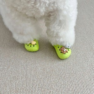 Buty KLAPKI Antypoślizgowe dla ZWIERZĄT PSÓW KOTÓW CHODAKI 1 PARA ZIELONE - miniatura 10