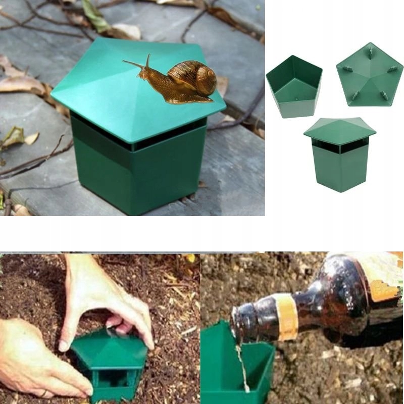 PUŁAPKA NA ŚLIMAKI Naturalna EKOLOGICZNA WABIK Przeciw ŚLIMAKOM Domek XL - obrazek 15