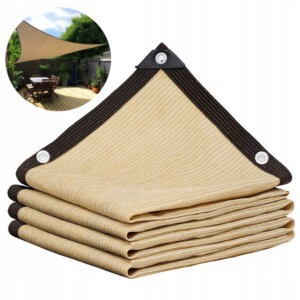 PLANDEKA SIATKA OGRODOWA CIENIUJĄCA 85-90% z OCZKAMI 3x3 KREMOWA Wzmacniana - miniatura 1